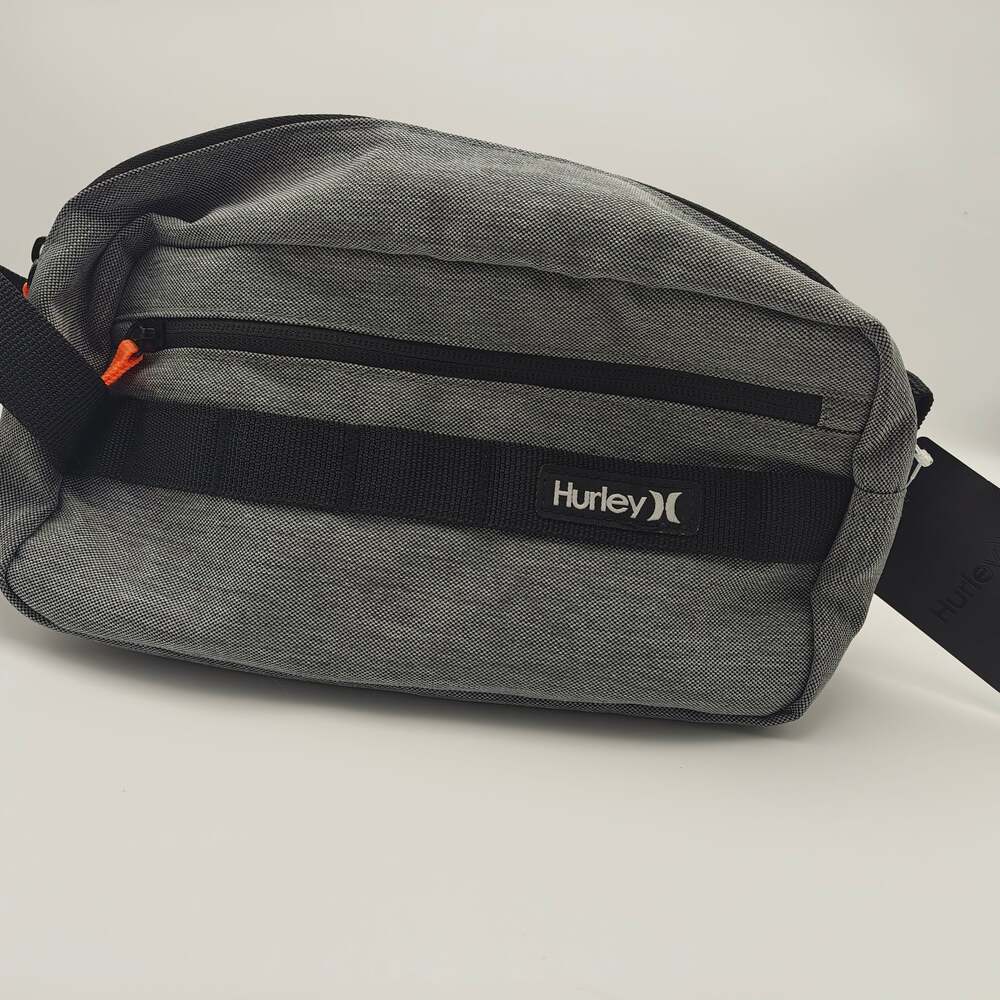 Hurley Men's Travel Dopp Kit Toiletry Bag in Dark Grey Heather